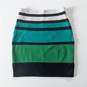 Express Colorblock Pencil Skirt, Size 2